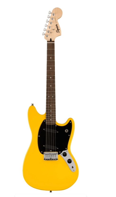 Fender Sonic™ Mustang® FSR Electric Guitar – Graffiti Yellow, Laurel Fingerboard, Black Pickguard