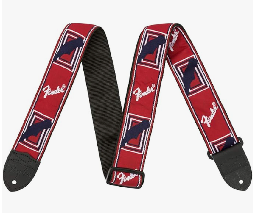 Fender 0990682000 2" Monogrammed Strap Red/White/Blue
