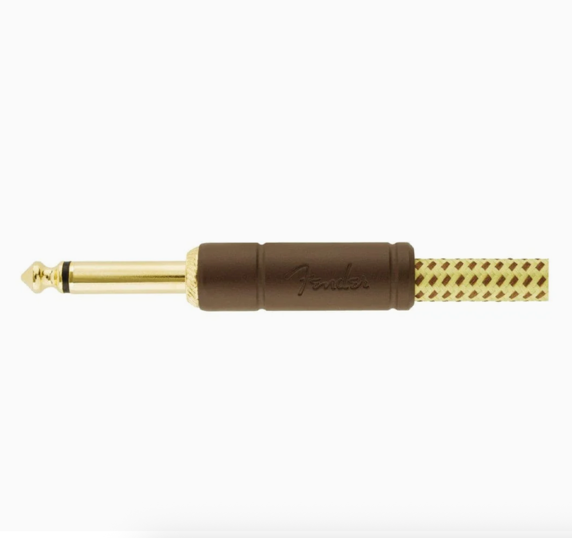 Fender 0990820086 Instrument Cable Deluxe Series Angled 15Ft Tweed