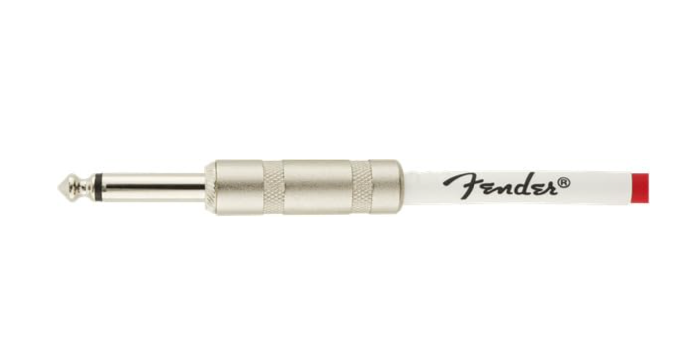 Fender 0990823005 Instrument Cable Original Series Coiled Straight-Angle 30Ft Fiesta Red