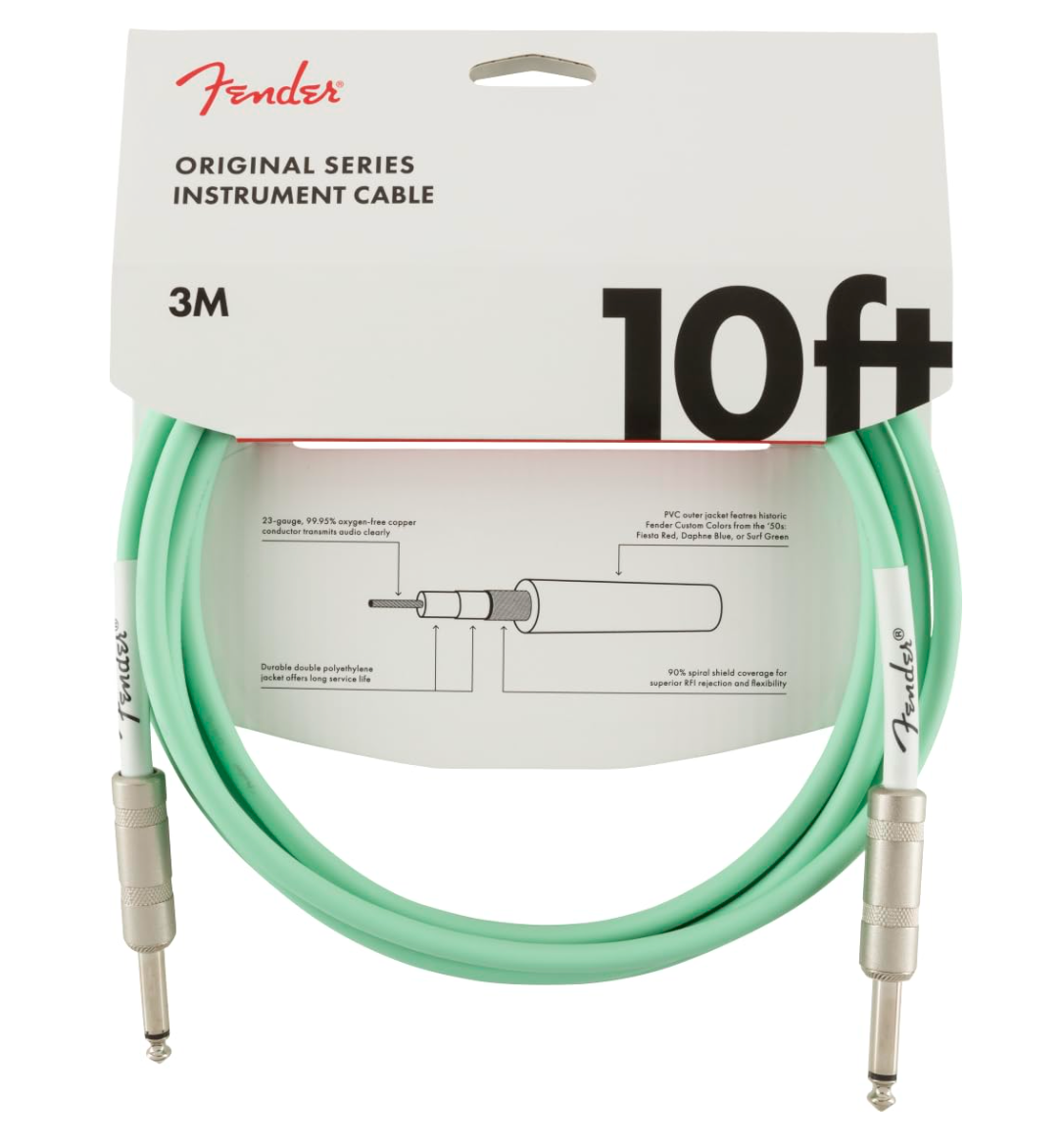 Fender 0990510058 Instrument Cable Original Series 10Ft Surf Green