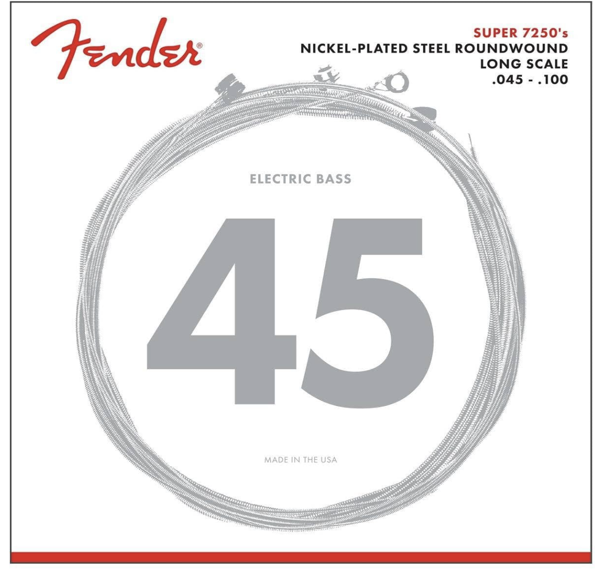 Fender 0737250405 Bass Guitar String Super 7250 Nickel Plated .045-.100 7250ML