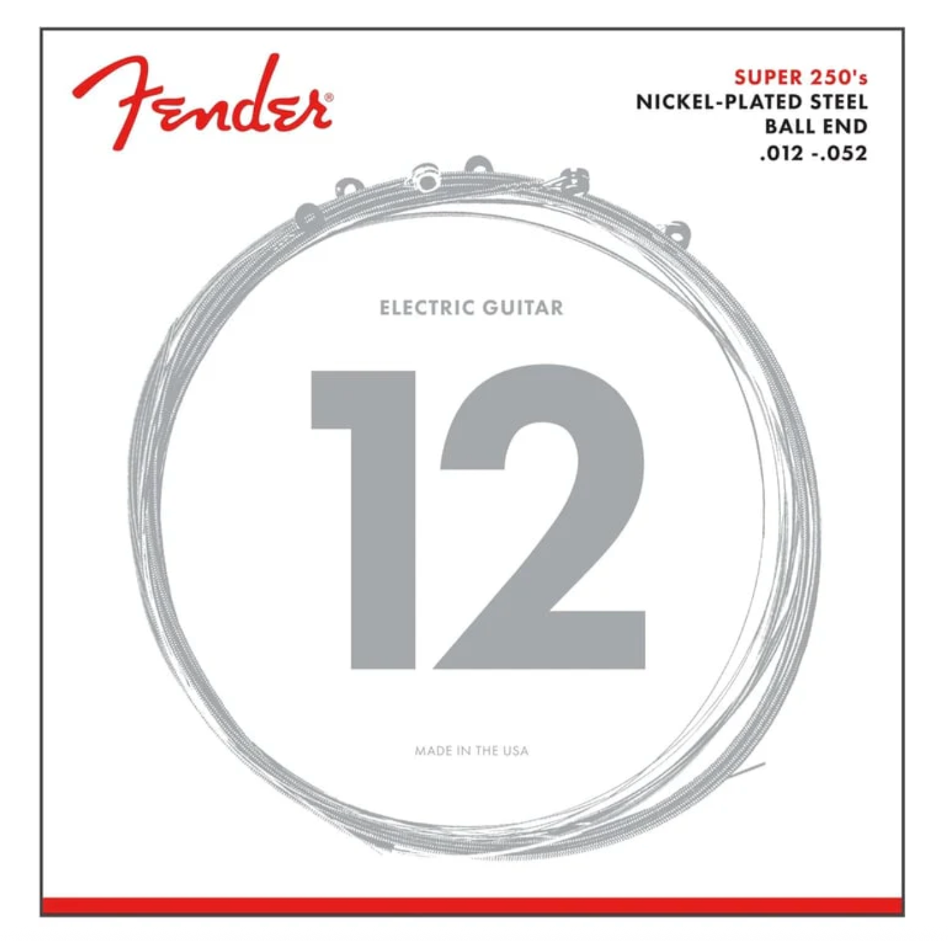 Fender 0730250409 Electric Guitar String Super 250 Nickel Plated .012-.052 250H