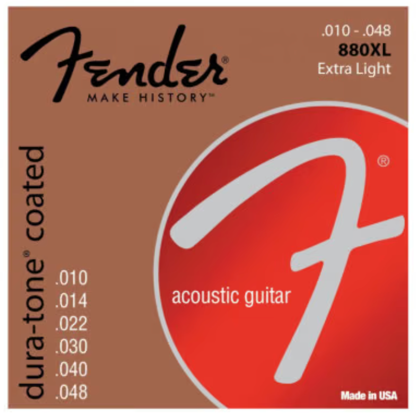 Fender 0730880002 Acoustic Guitar String 80/20 Dura-Tone Bronze Coated .010-.048 880XL
