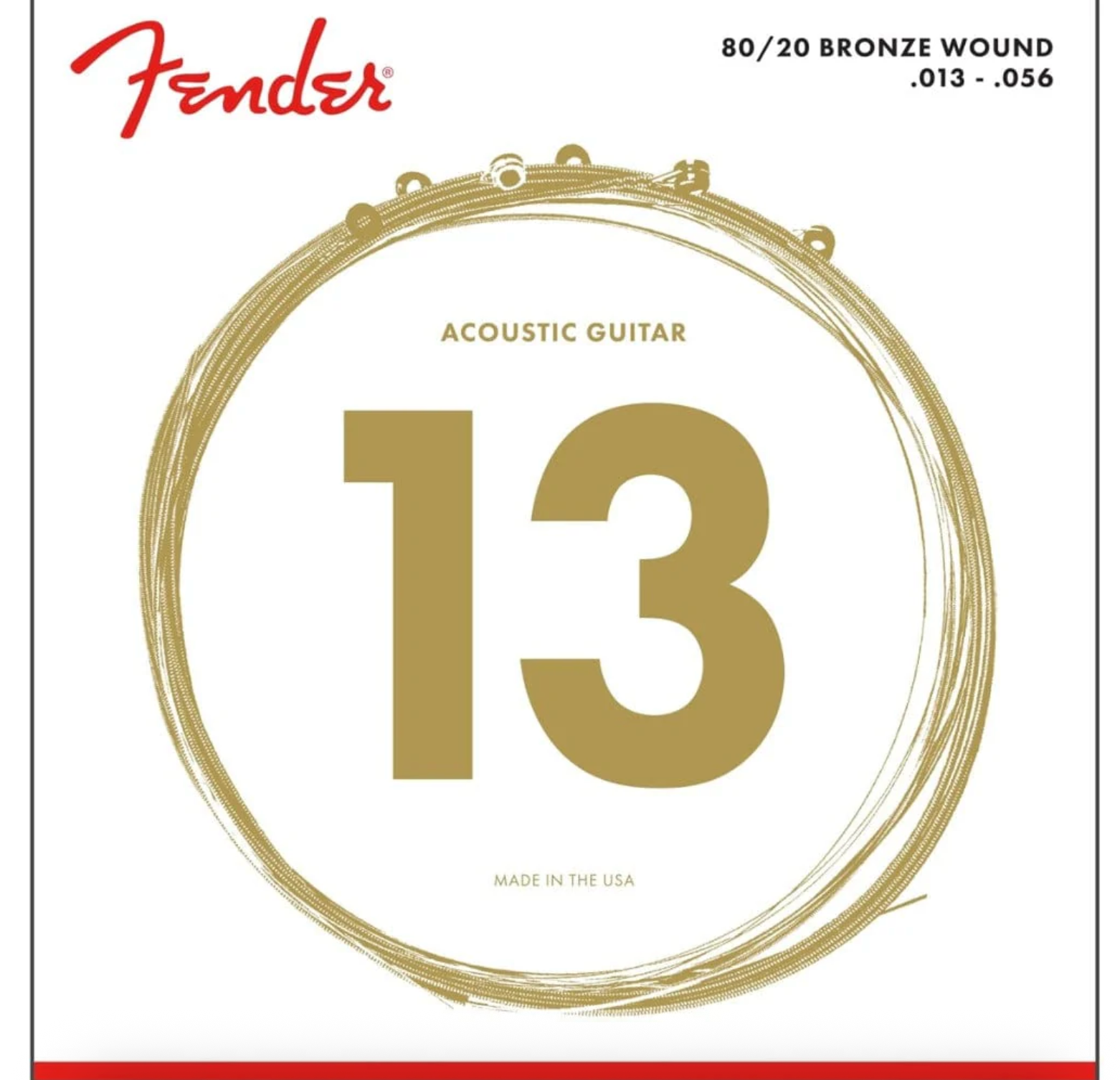 Fender 0730070408 Acoustic Guitar String 80/20 Bronze .013-.056 70M