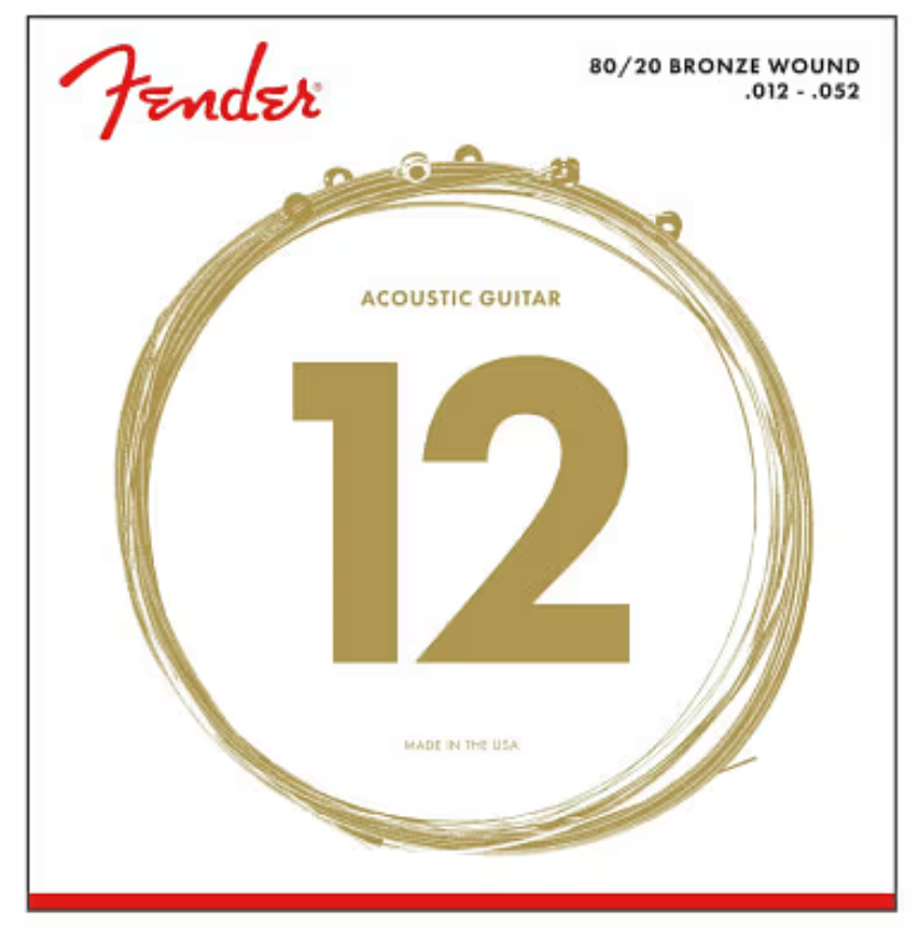 Fender 0730070403 Acoustic Guitar String 80/20 Bronze .012-.052 70L