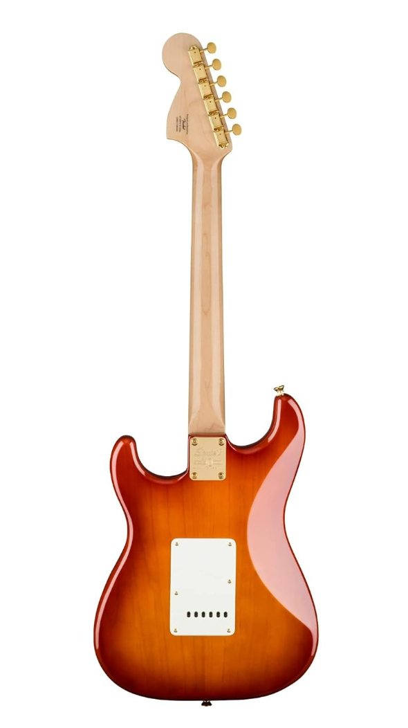 Fender 0379410547 Squier 40th Anniversary Stratocaster Gold Edition Sienna Sunburst Electric Guitar