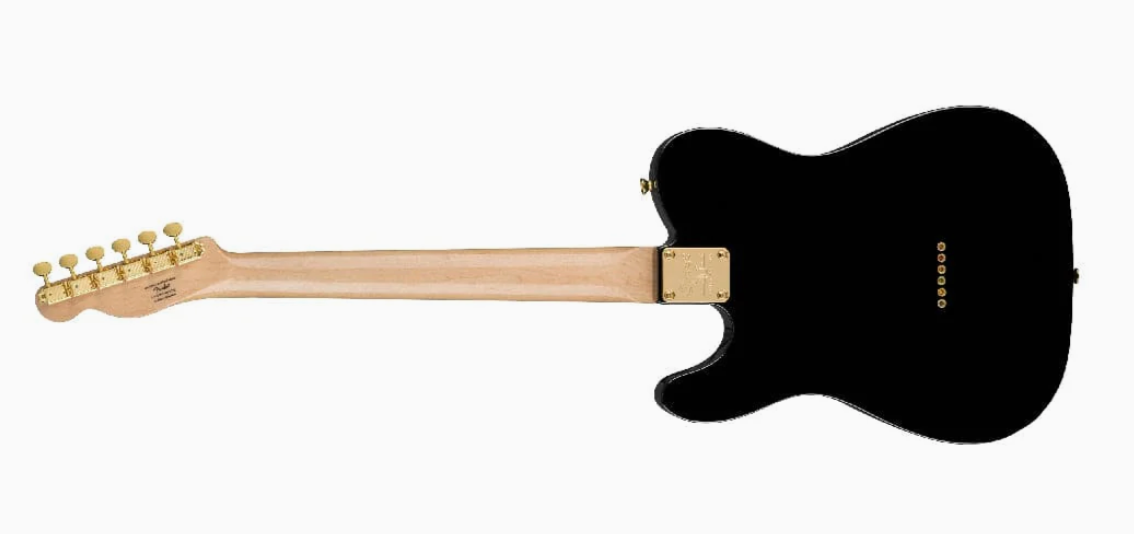 Fender 0379400506 Squier 40th Anniversary Telecaster Gold Edition Black Electric Guitar