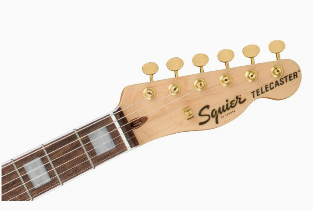 Fender 0379400506 Squier 40th Anniversary Telecaster Gold Edition Black Electric Guitar