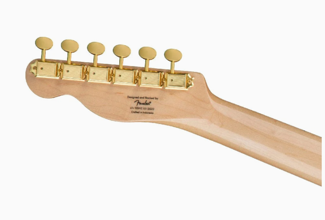 Fender 0379400506 Squier 40th Anniversary Telecaster Gold Edition Black Electric Guitar