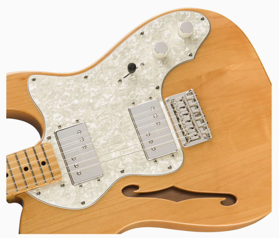 Fender 0374070521 Squier Classic Vibe 70s Tele Thinline MN Natural Electric Guitar