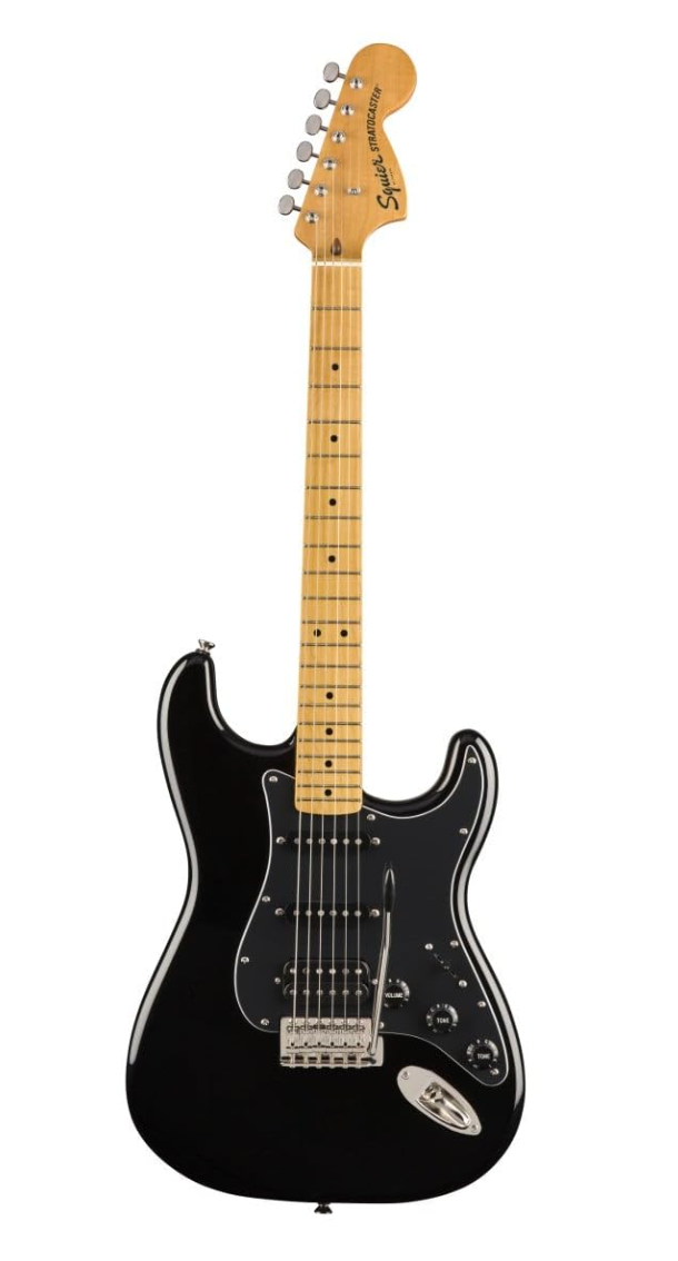 Fender 0374023506 Squier Classic Vibe 70s Strat HSS Black Electric Guitar