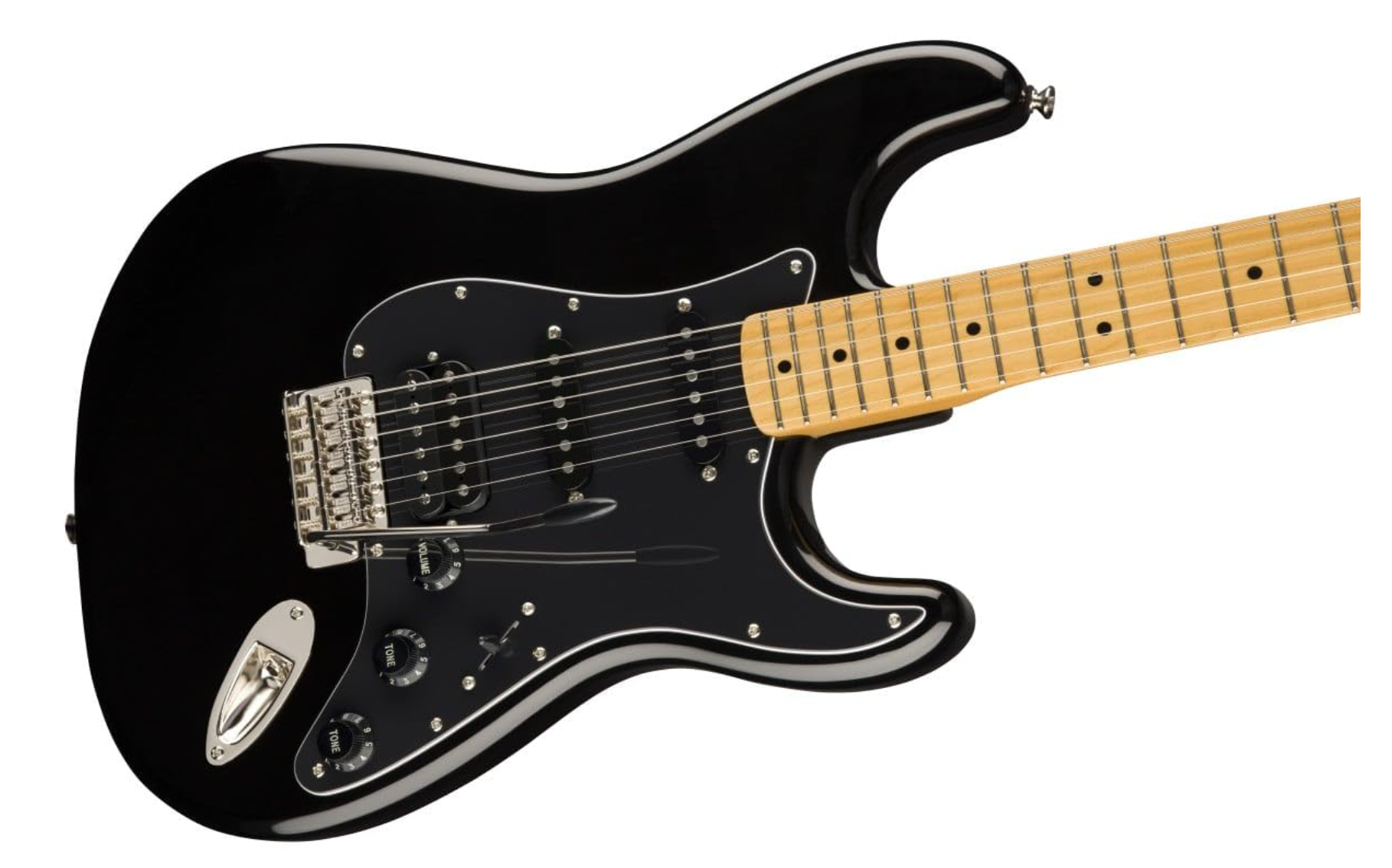 Fender 0374023506 Squier Classic Vibe 70s Strat HSS Black Electric Guitar