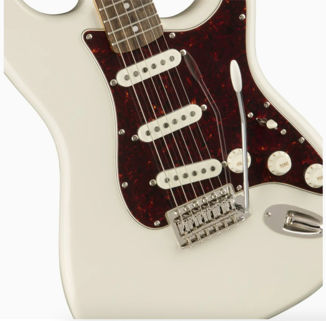 Fender 0374020501 Squier Classic Vibe 70s Strat Olympic White Electric Guitar