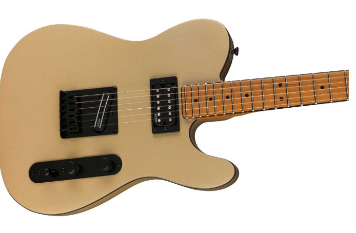 Fender 0371225544 Squier Contemporary Tele Shoreline Gold Electric Guitar