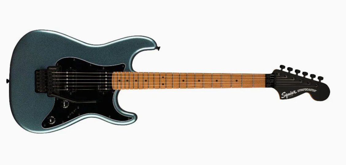 Fender 0370240568 Squier Contemporary Strat FR HH Maple Gunmetal Metallic Electric Guitar