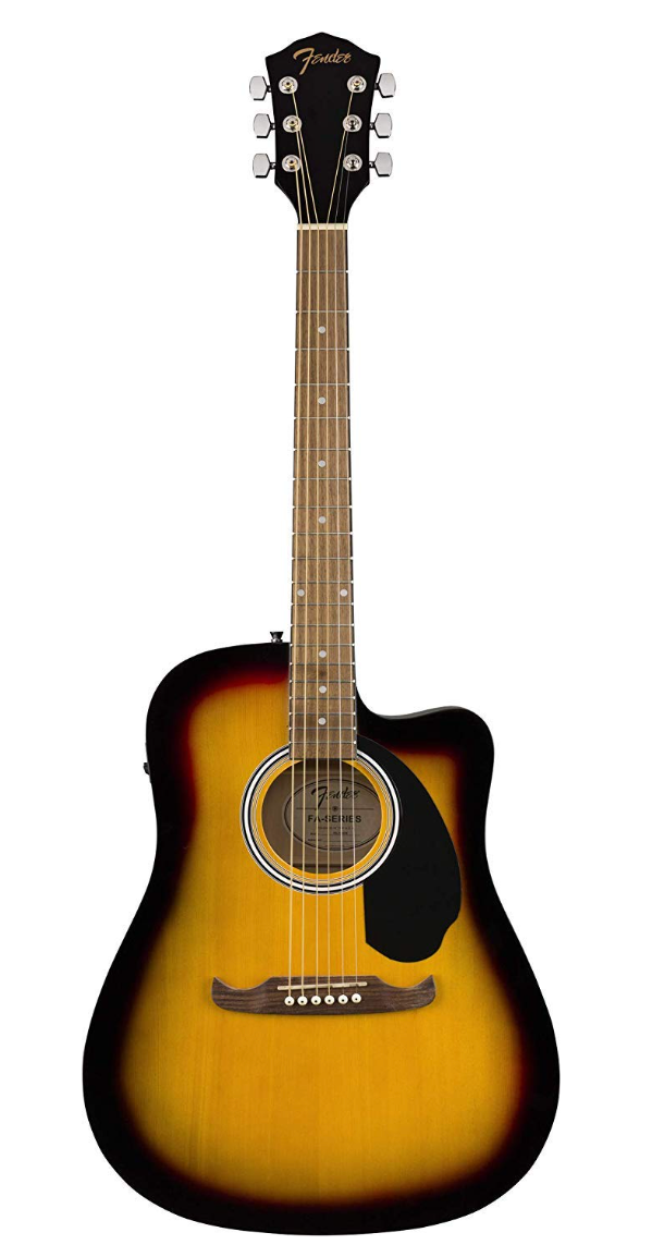 Fender 0972713532 Dreadnought Cutaway Electronics FA-125CE Sunburst Acoustic Guitar
