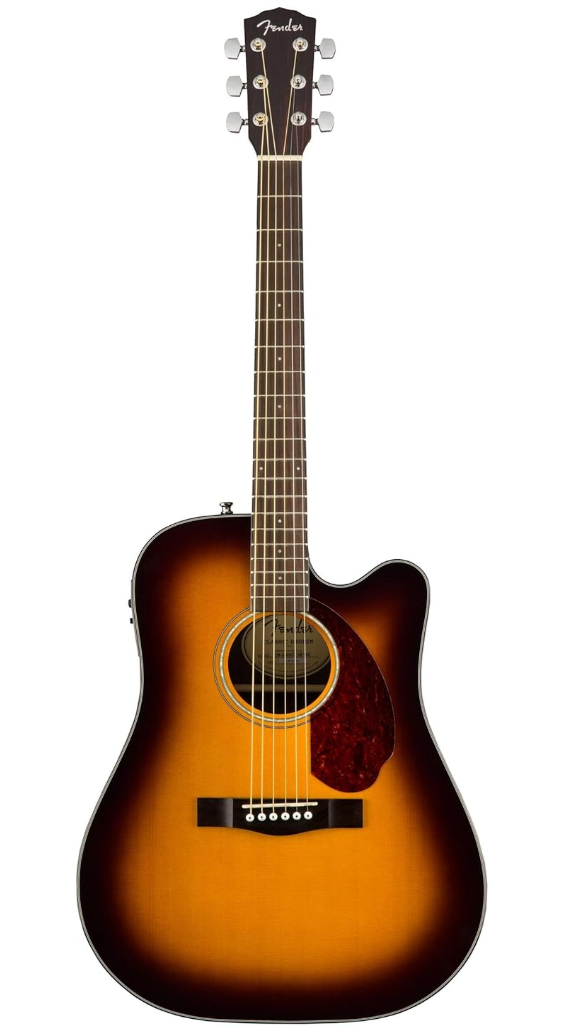 Fender 0970213332 with Cutaway Electronics & Case CD-140SCE Sunburst Acoustic Guitar