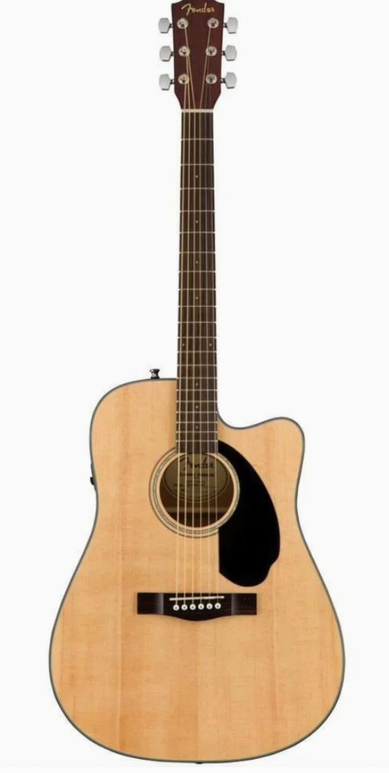 Fender 0970113021 with Cutaway Electronics CD60SCE Natural Acoustic Guitar