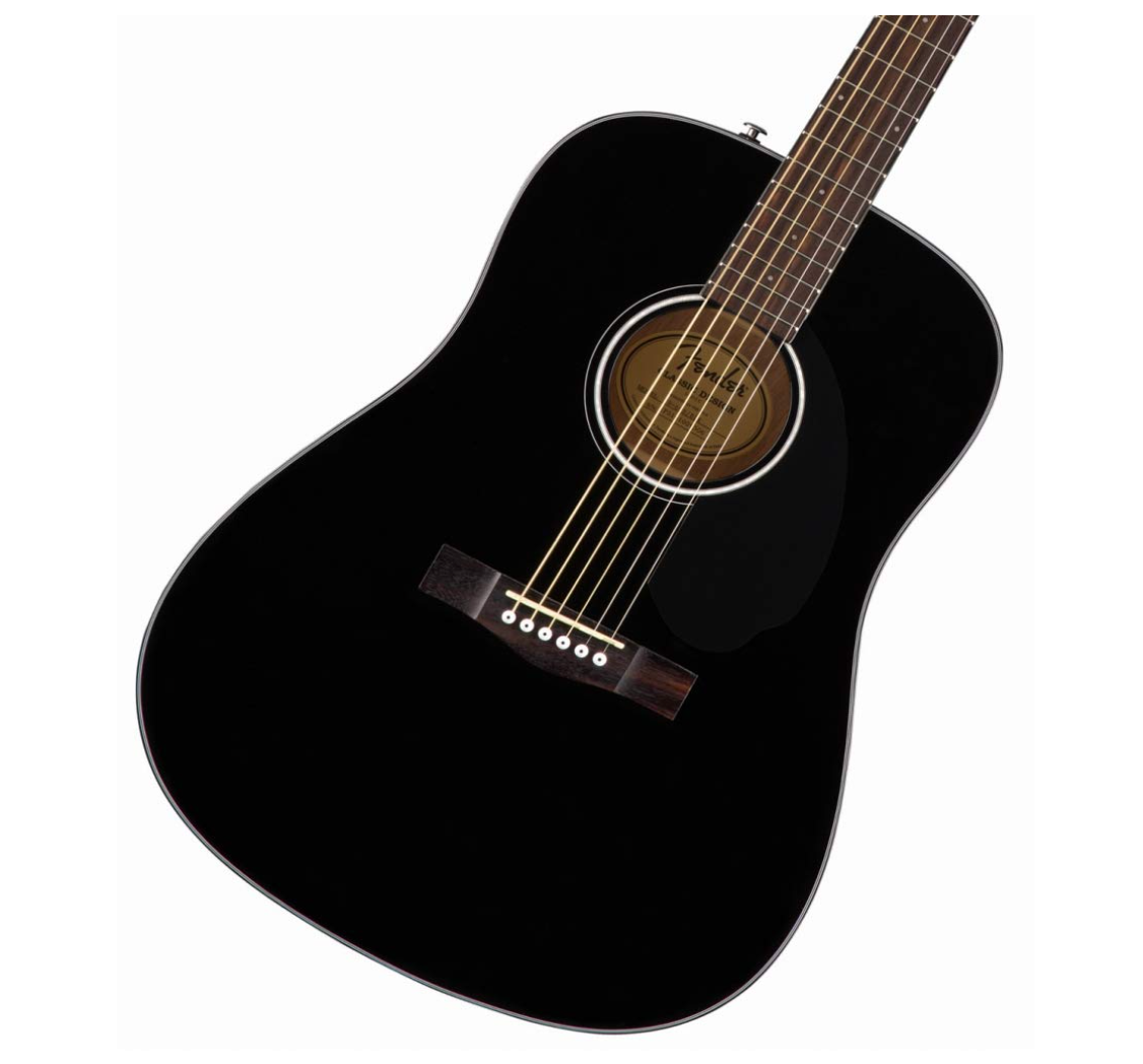 Fender 0970110006 Dreadnought Solid CD60S Black Acoustic Guitar