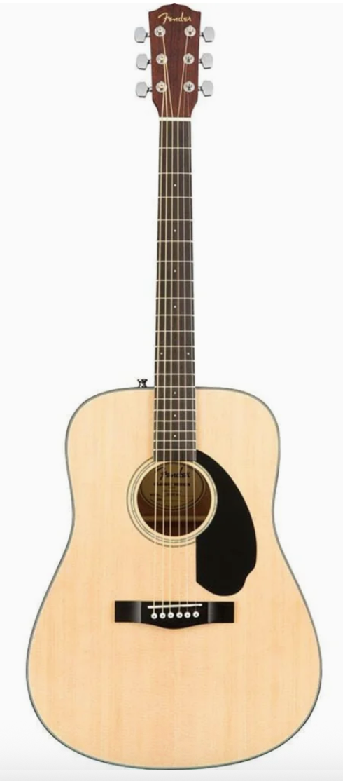 Fender 0970110021 Dreadnought Solid CD60S Natural Acoustic Guitar