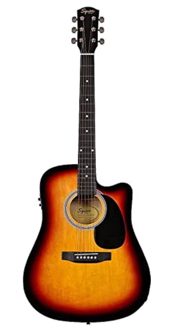 Fender 0930307032 Cutaway Electronics SA-105CE Sunburst Acoustic Guitar