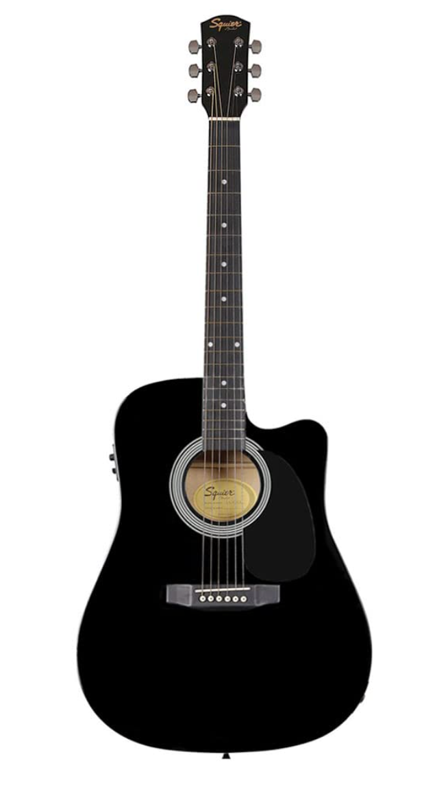 Fender 0930307006 Cutaway Electronics SA-105CE Black Acoustic Guitar