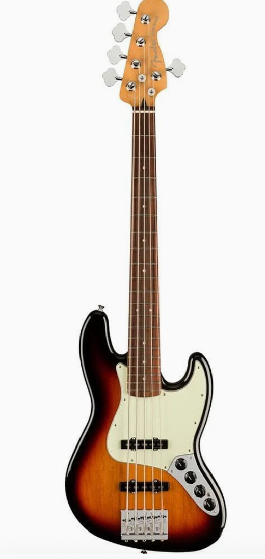 Fender 0147383300 Player Plus Active Jazz Bass V Pau Ferro 3-Color Sunburst Bass Guitar
