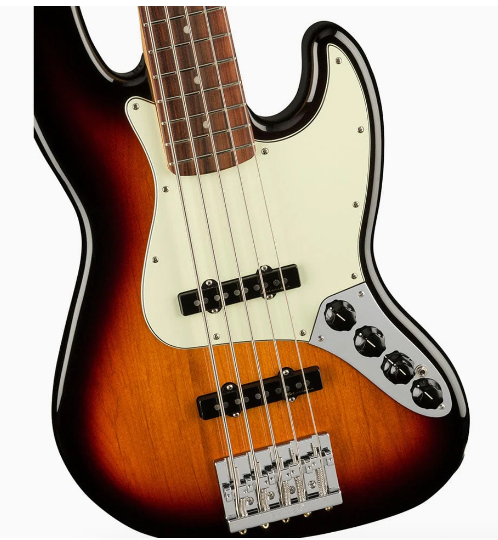 Fender 0147383300 Player Plus Active Jazz Bass V Pau Ferro 3-Color Sunburst Bass Guitar