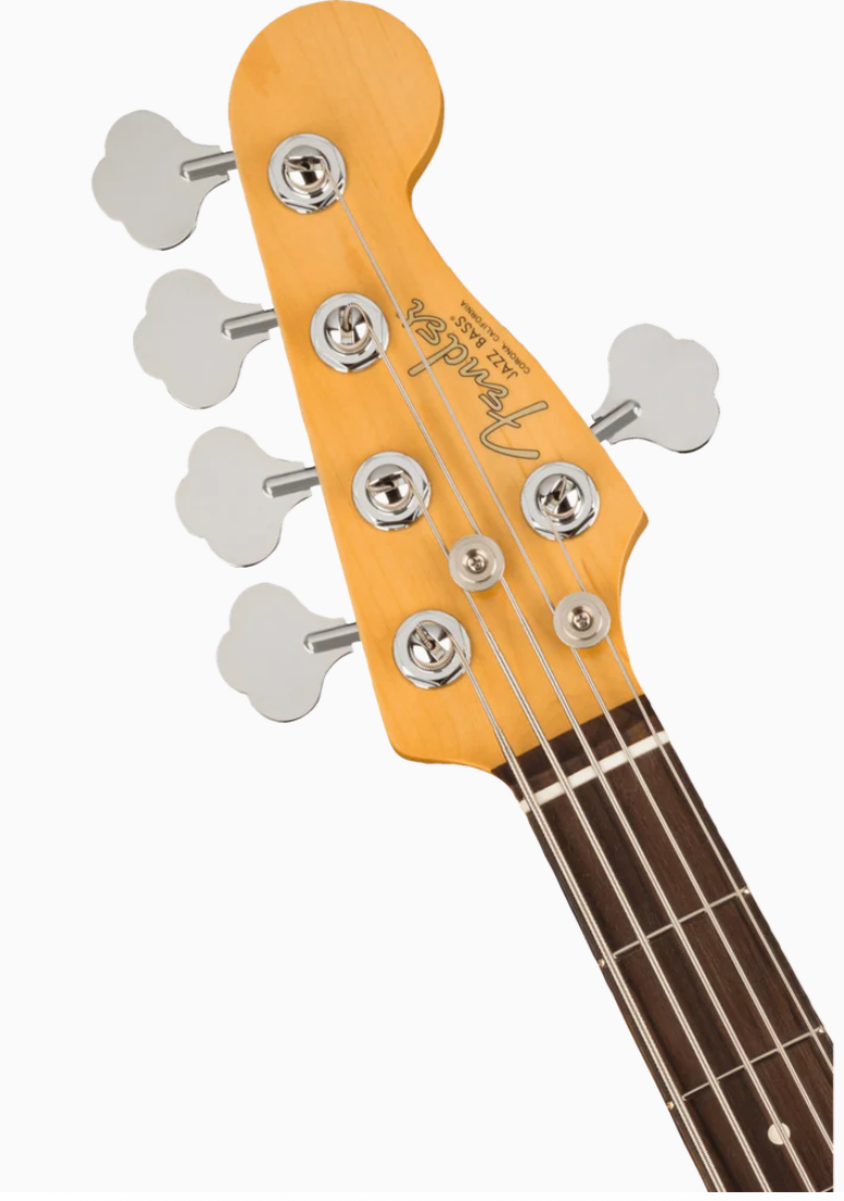Fender 0193990705 AM Pro II Jazz Bass V Rosewood Olympic White Bass Guitar