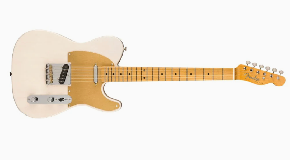 Fender 0251962301 JV Modified 50s Telecaster Maple White Blonde Electric Guitar