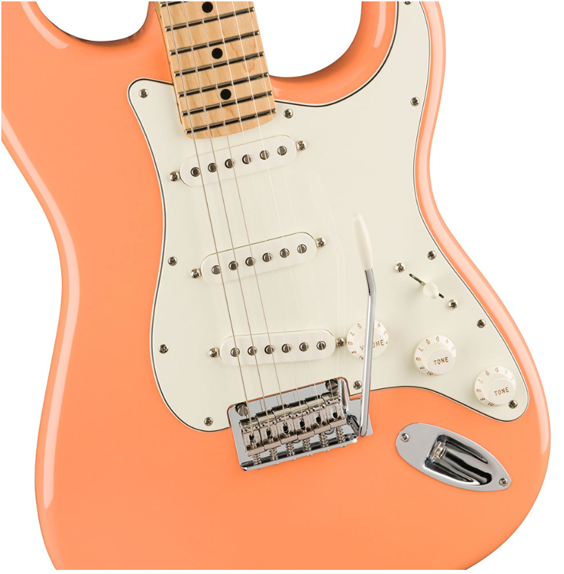 Fender 0144502579 DE Player Strat Maple Pacific Peach Electric Guitar