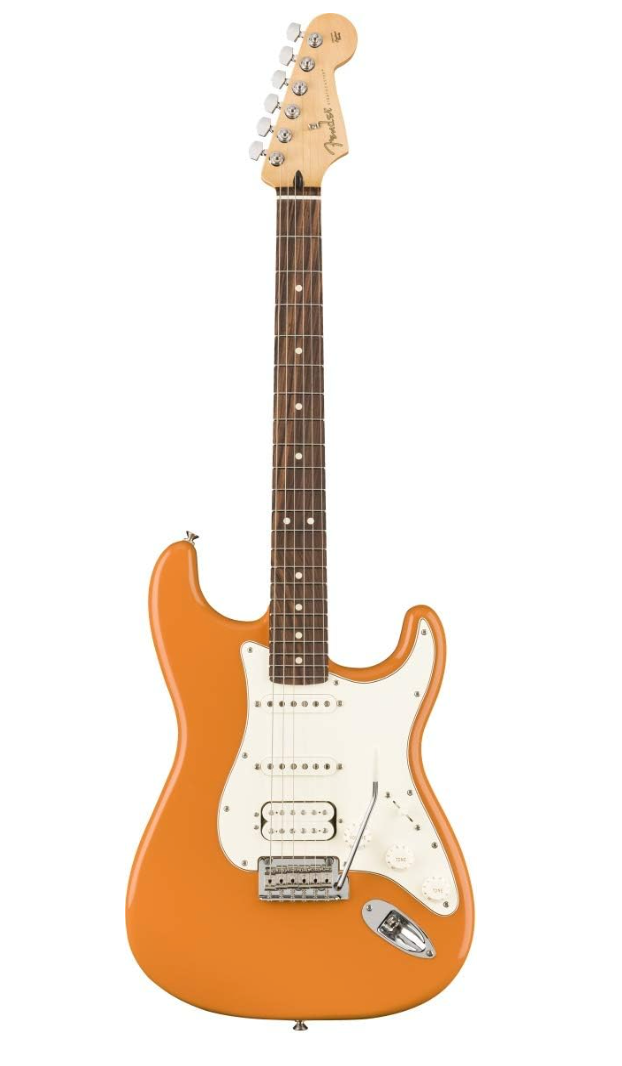 Fender 0144523582 Player Strat HSS Pau Ferro Capri Orange Electric Guitar