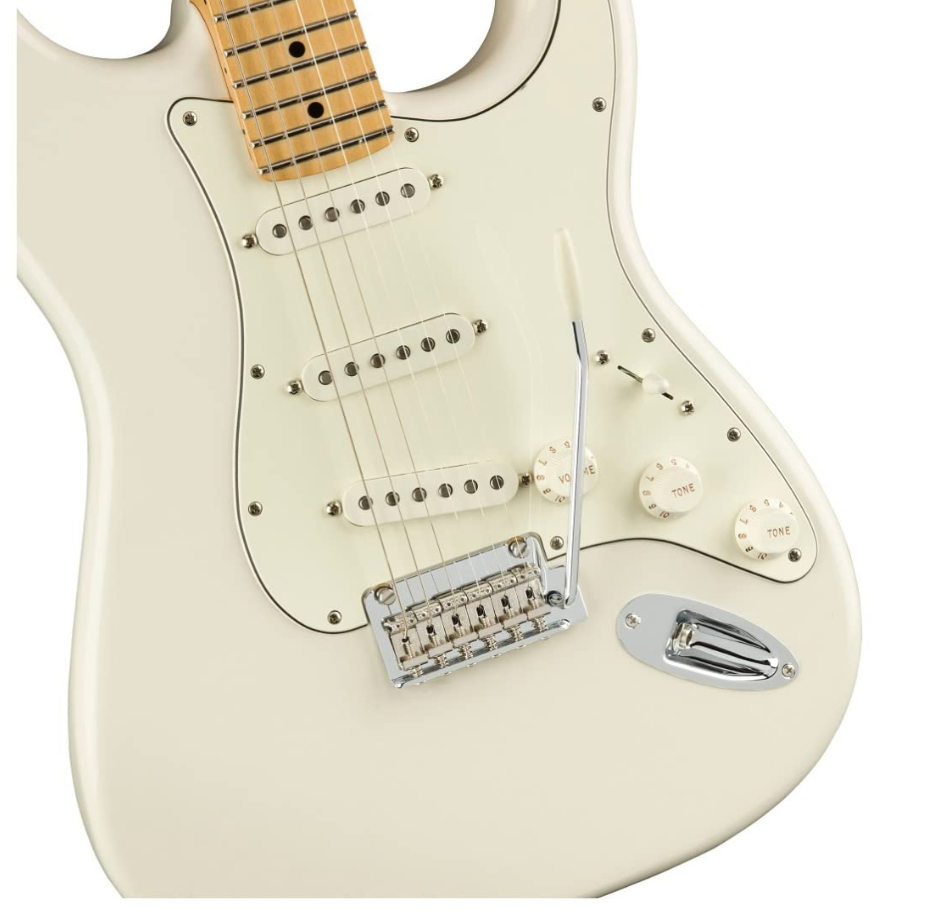 Fender 0144502515 Player Strat Maple Polar White Electric Guitar