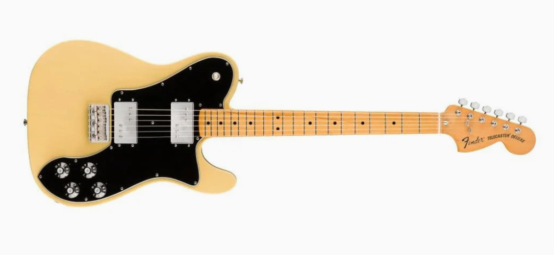 Fender 0149812307 Vintera 70s Tele Deluxe Maple Vintage Blonde Electric Guitar