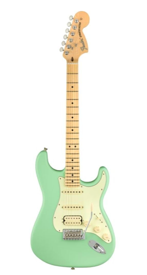 Fender 0114922357 AM Performer Strat HSS Maple Satin Surf Green Electric Guitar