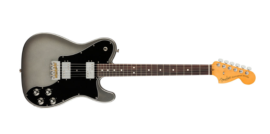 Fender 0113960755 AM Pro II Tele Deluxe Rosewood Mercury Electric Guitar