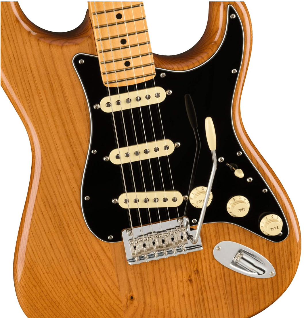 Fender 0113902763 AM Pro II Strat Maple Roasted Pine Electric Guitar