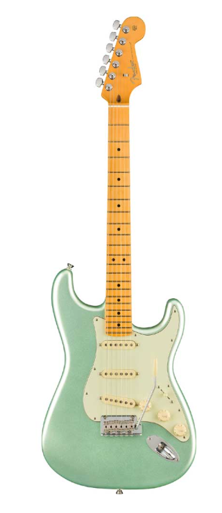Fender 0113902718 AM Pro II Strat Maple Mystic Surf Green Electric Guitar