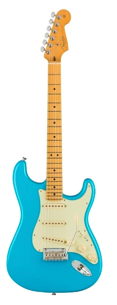 Fender 0113902719 AM Pro II Strat Maple Miami Blue Electric Guitar