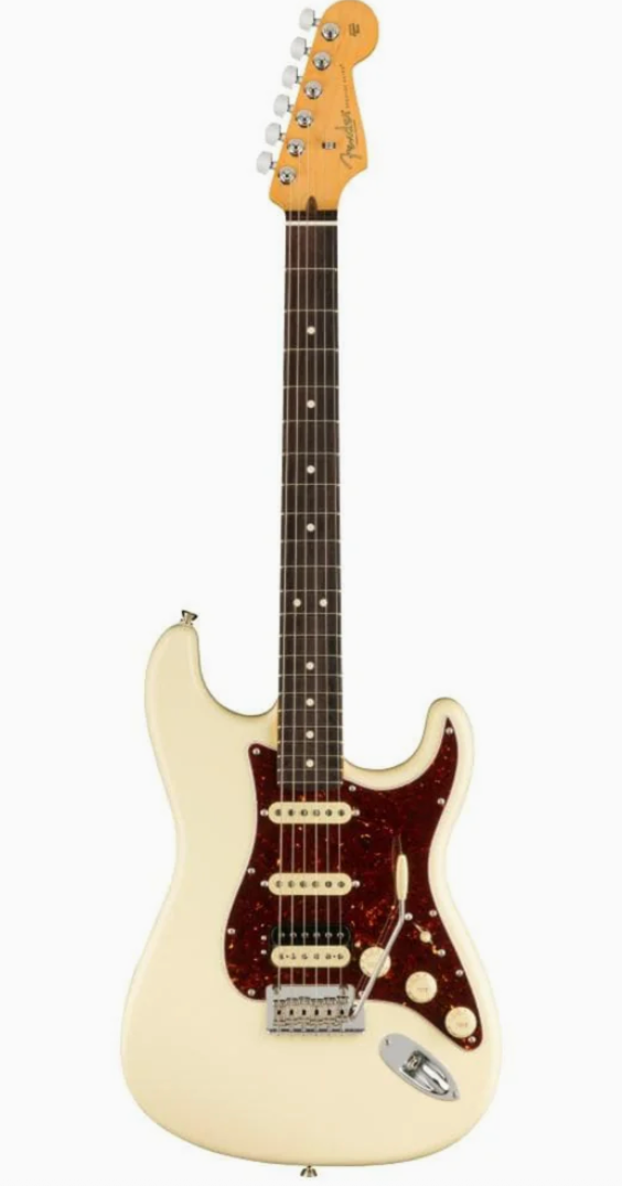 Fender 0113910705 AM Pro II Strat HSS Olympic White Electric Guitar