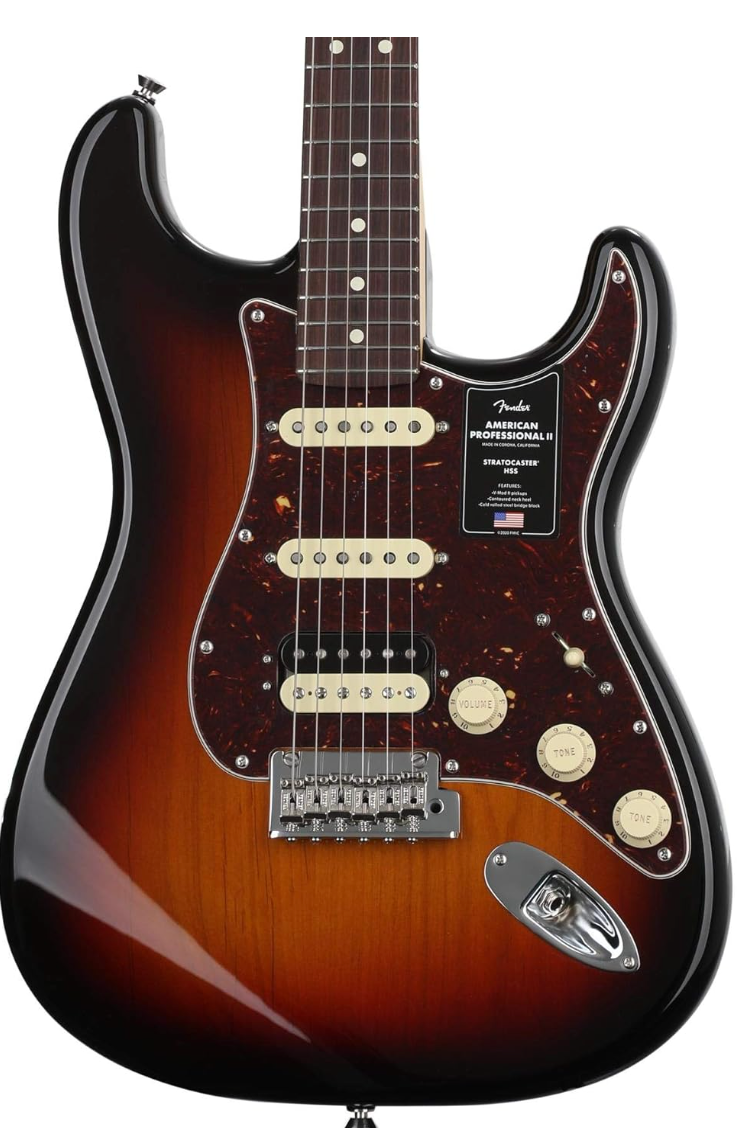 Fender 0113910700 AM Pro II Strat HSS 3-Colour Sunburst Electric Guitar