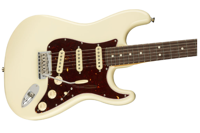Fender 0113900705 AM Pro II Strat Olympic White Electric Guitar