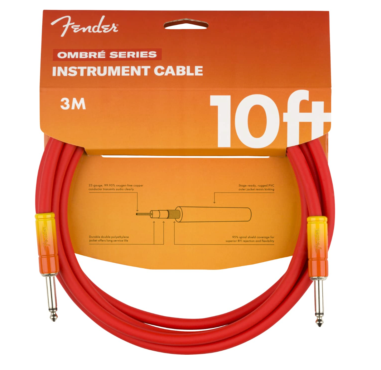 Fender 0990810248 Ombre Instrument Cable 10"SVS