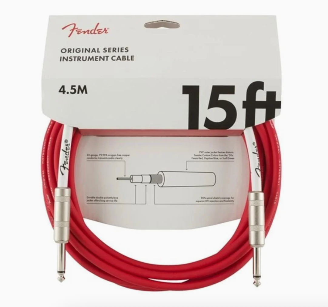 Fender 0990515003 Original Series Instrument Cable 15' Daphne Blue