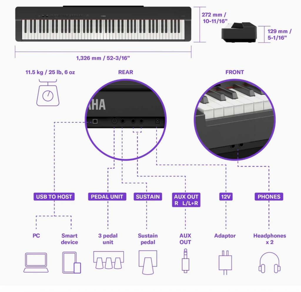Yamaha P225B Digital Piano