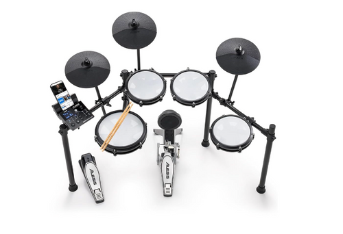 Alesis Nitro Max Electronic Drum Set | 8-Piece Mesh Kit with 440+ Drum & Percussion Sounds, 32 Preset Kits, USB/MIDI Connectivity, Drum Coaching & Learning Features