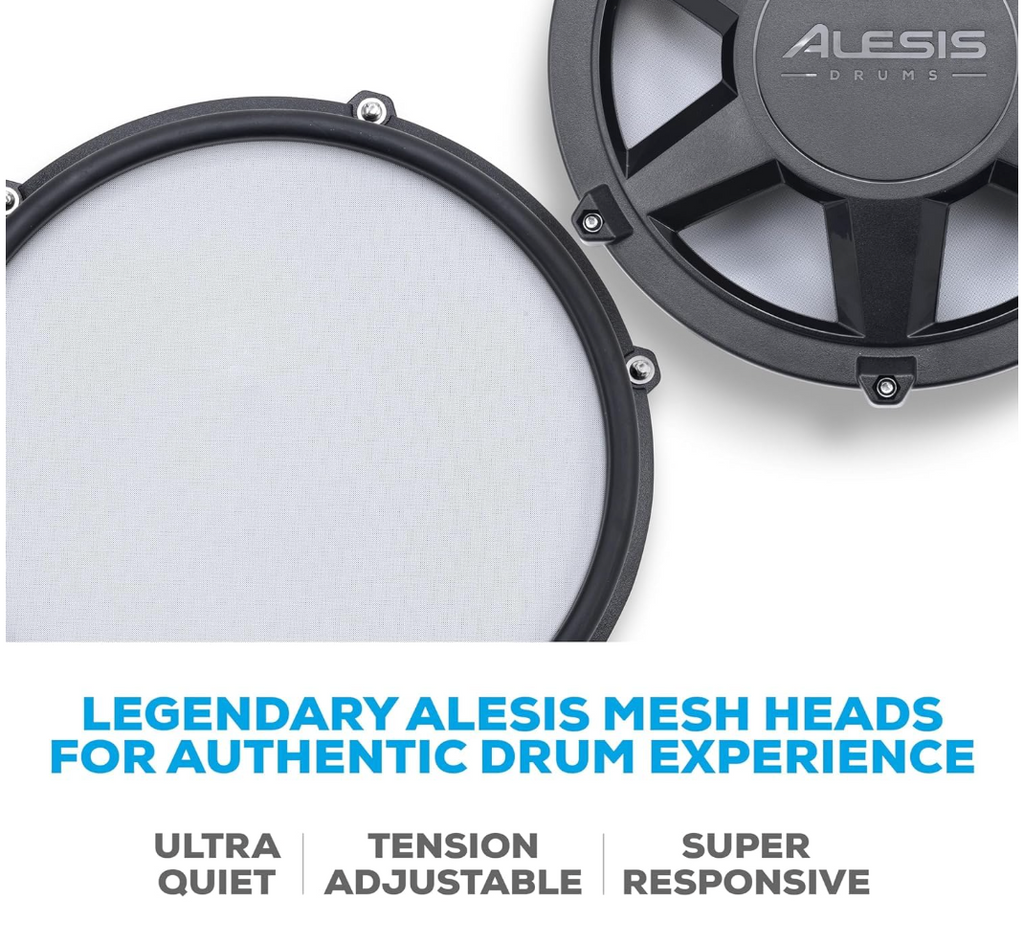 Alesis Nitro Max Electronic Drum Set | 8-Piece Mesh Kit with 440+ Drum & Percussion Sounds, 32 Preset Kits, USB/MIDI Connectivity, Drum Coaching & Learning Features