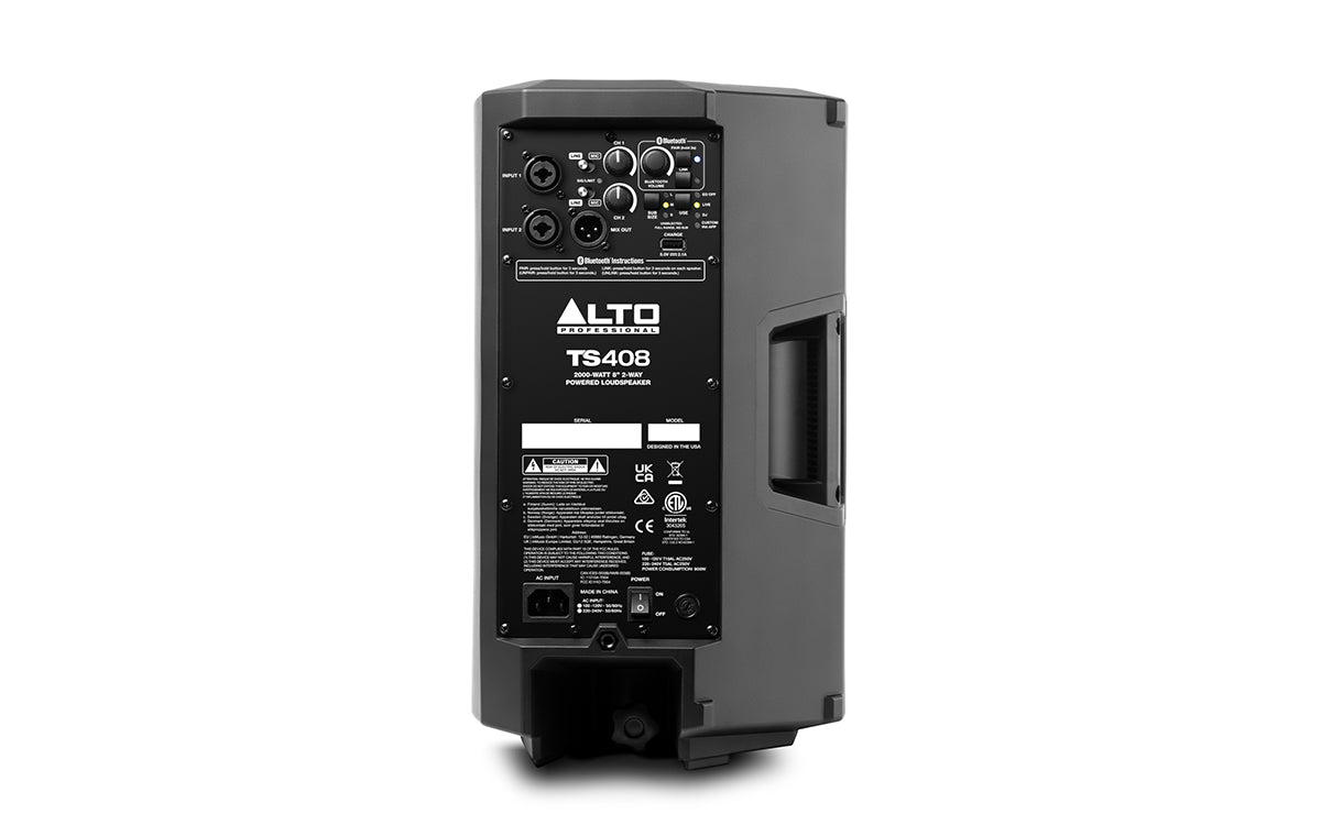 TS408 2000W 8” Bluetooth Loudspeaker with DSP & App Control