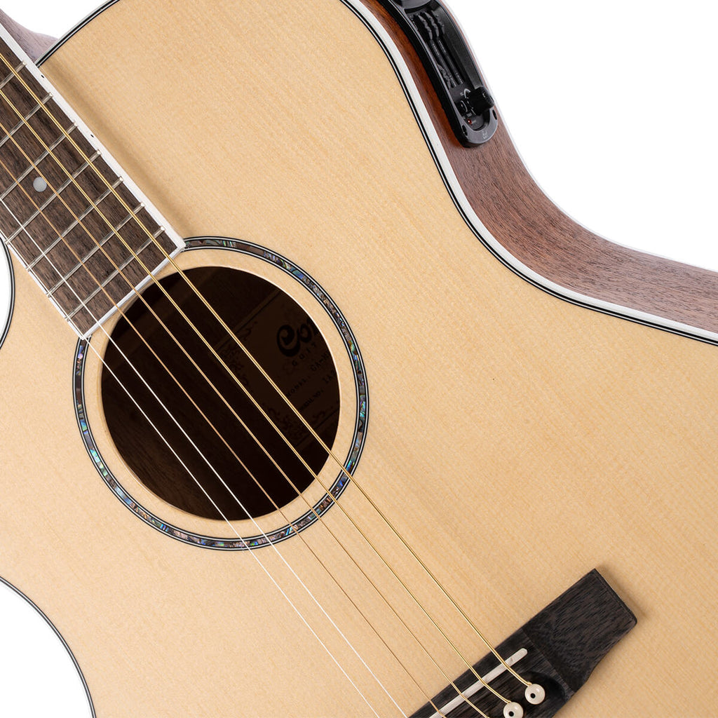 Cort GA‑MEDX Open Pore Acoustic‑Electric Guitar with Cutaway and Gig Bag